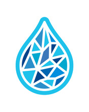 Mosaic Water Drop Logo 
