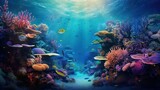 Fototapeta Do akwarium - Captivating Underwater World: Coral Close-Up