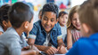 © Jammer Gene - Students in class having a discussion. Elementary school age kids.