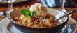 Apple crumble becomes extraordinary with honeycomb instead of ordinary with vanilla ice cream.