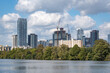 The Austin skyline with the boardwalk in the foreground
