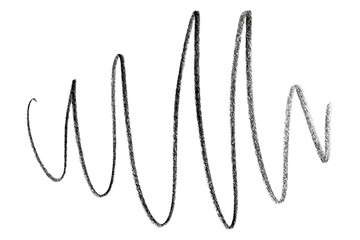 black pencil strokes isolated on transparent background