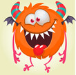 Cartoon funny monster illustration. Vector icon. Halloween design