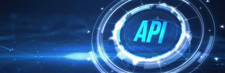 api - application programming interface. software development tool. business, modern technology, int