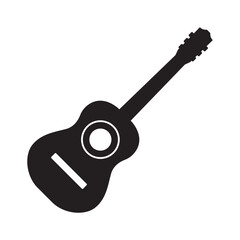 Sticker - guitar icon vector template