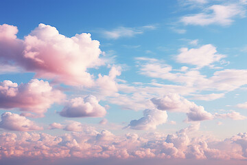 Poster - Minimalist cloudscape rendered in a symphony of abstract shapes, capturing the fleeting beauty of the sky.