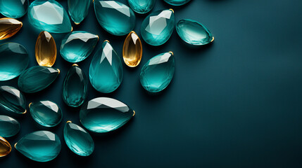 Aufkleber - Minimalist depiction of elegant jewel tones, portraying the richness and sophistication of deep, vibrant colors.