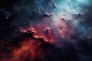 Wall Mural - a close-up shot of a nebula, showing its intricate details and vibrant colors