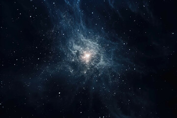 A close-up shot of a distant galaxy, taken from a telescope in a dark sky