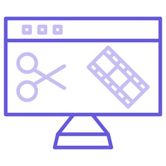 Canvas Print - Film Editing Icon