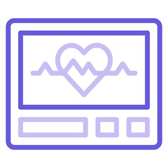 Wall Mural - Heart Rate Icon of Workout App iconset.