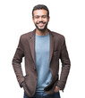 © kite_rin - Portrait of handsome smiling young man isolated transparent PNG, Joyful cheerful casual businessman studio shot