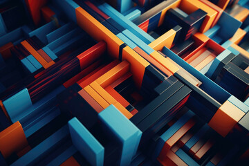 Wall Mural - geometric background with fluid lines