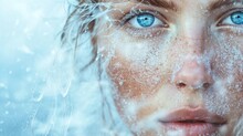 Frozen Face,  Woman Portrait 