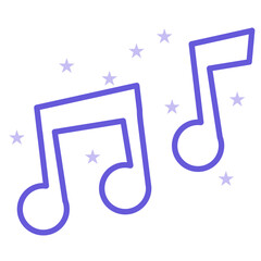 Poster - Musical Notes Icon of Birthday iconset.