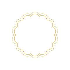 Wall Mural - Simple golden frame – Minimalist golden border – Decorative element design isolated on a transparent background