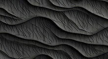 Wall Texture Background Wallpaper Banner With Waves, Seamless Pattern. Generative Ai