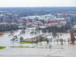 hochwasser, weser, minden, wasser, landschaft, überschwemmung, naturkatastrophe, regen, flut, überflutung, wassermassen, porta Westfalica