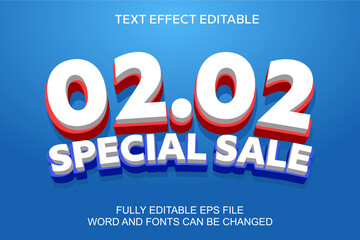 Wall Mural - 3D text effect 02.02 sale vector editable