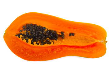 Canvas Print - Papaya isolated on white backgroound.