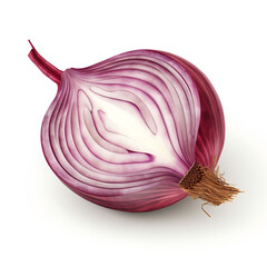 Red onion slice vegetable icon isolated transparent background