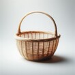 wicker basket on a white backgroun
