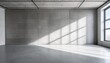 abstract empty modern concrete room with ceiling opening grid shadow and rough floor industrial interior background template