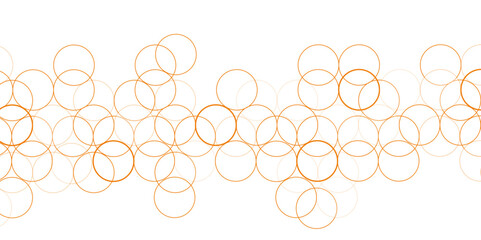 Poster - Modern abstract light orange Circle background vector . Geometric circles vector seamless pattern design . abstract geometric background. Connected circles. Network of circles. 