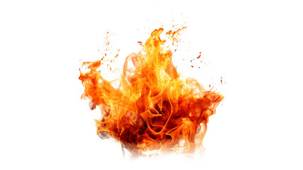 Wall Mural - fire flame on transparent background. blazing flame on transparent background in png
