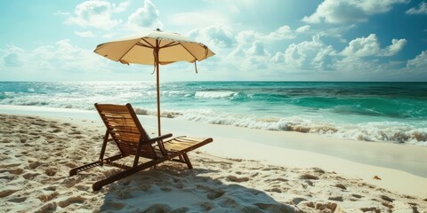 Canvas Print - Savor a summer vacation on the beach beautiful light and shadows.