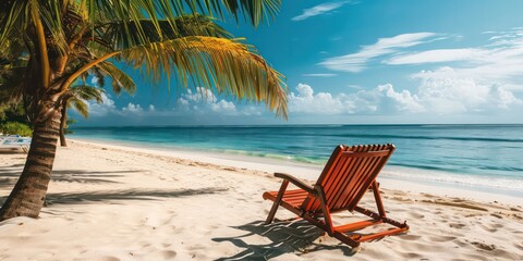 Canvas Print - Savor a summer vacation on the beach beautiful light and shadows.