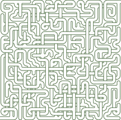 Wall Mural - Vector maze isolated on white background. Education logic game labyrinth for kids. With the solution.