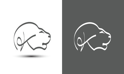 Initial letter k combine with lion head