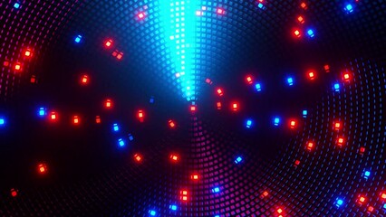 Poster - Colorful background with many lights. Infinitely looped animation.