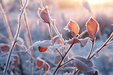 Poster - Frosty Morning Landscapes - Generative AI