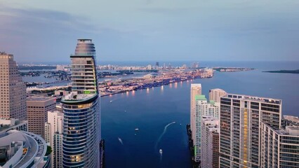 Wall Mural - aerial view downtown Miami Brickell