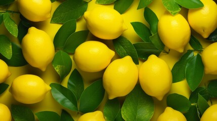 Wall Mural - Background with lemons