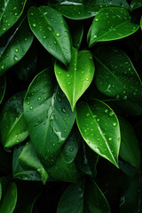 Poster - Background nature plant freshness green rain leaves fresh