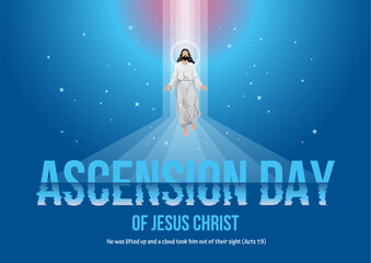 Wall Mural - Happy Ascension Day of Jesus Christ