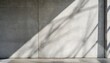abstract empty modern concrete wall with recess outside with daylight sun shadow and copy space industrial background template