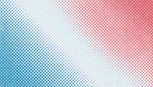 Rhombus Checkered Halftone Pattern Vector Light Rays Border Red Blue Abstract Background Chequered Particles Subtle Pop Art Faded Texture Half Tone Graphics Minimalistic Wallpaper Mod Illustration