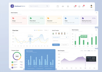 UI UX Infographic dashboard. UI design with graphs, charts and diagrams. Web interface template