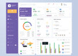 © Creativecreator - UI UX Infographic dashboard. UI design with graphs, charts and diagrams. Web interface template
