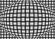 Eliptyczne wybrzuszenie 3d, wypukła sfera splecionej metalicznej monochromatycznej taśmy w szarej kolorystyce - abstrakcyjne tło, tekstura