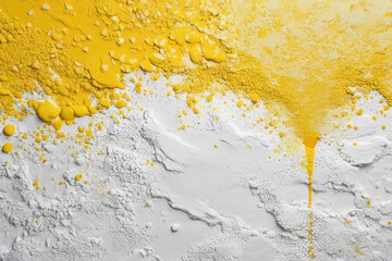 Wall Mural - White and yellow textured wall background painted.