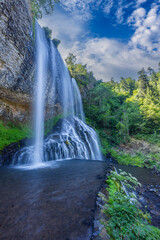 Wall Mural - Waterfall Cascade de la Beaume near Agizoux, Haute-Loire, France