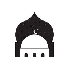 Sticker - dome mosque logo design vector image