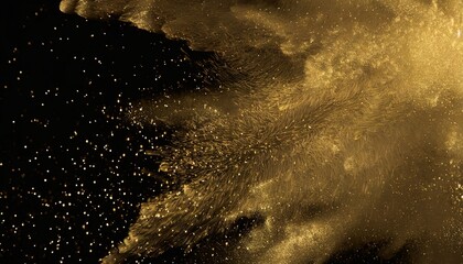 Wall Mural - gold splash particles isolated overlay metallic background luxury golden texture small glitter point