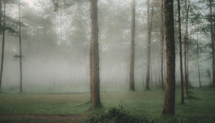 Poster - fog in the forest