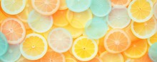 Orange Lemon Teal Pastel Gradient Background